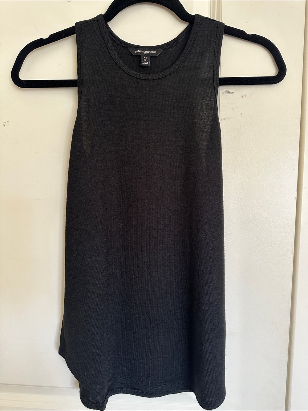 Banana Republic Black Sleeveless Ribbed Tank